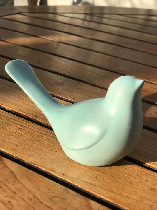 Hand-Cast Ceramic Bird – Sculptural Decorative Object