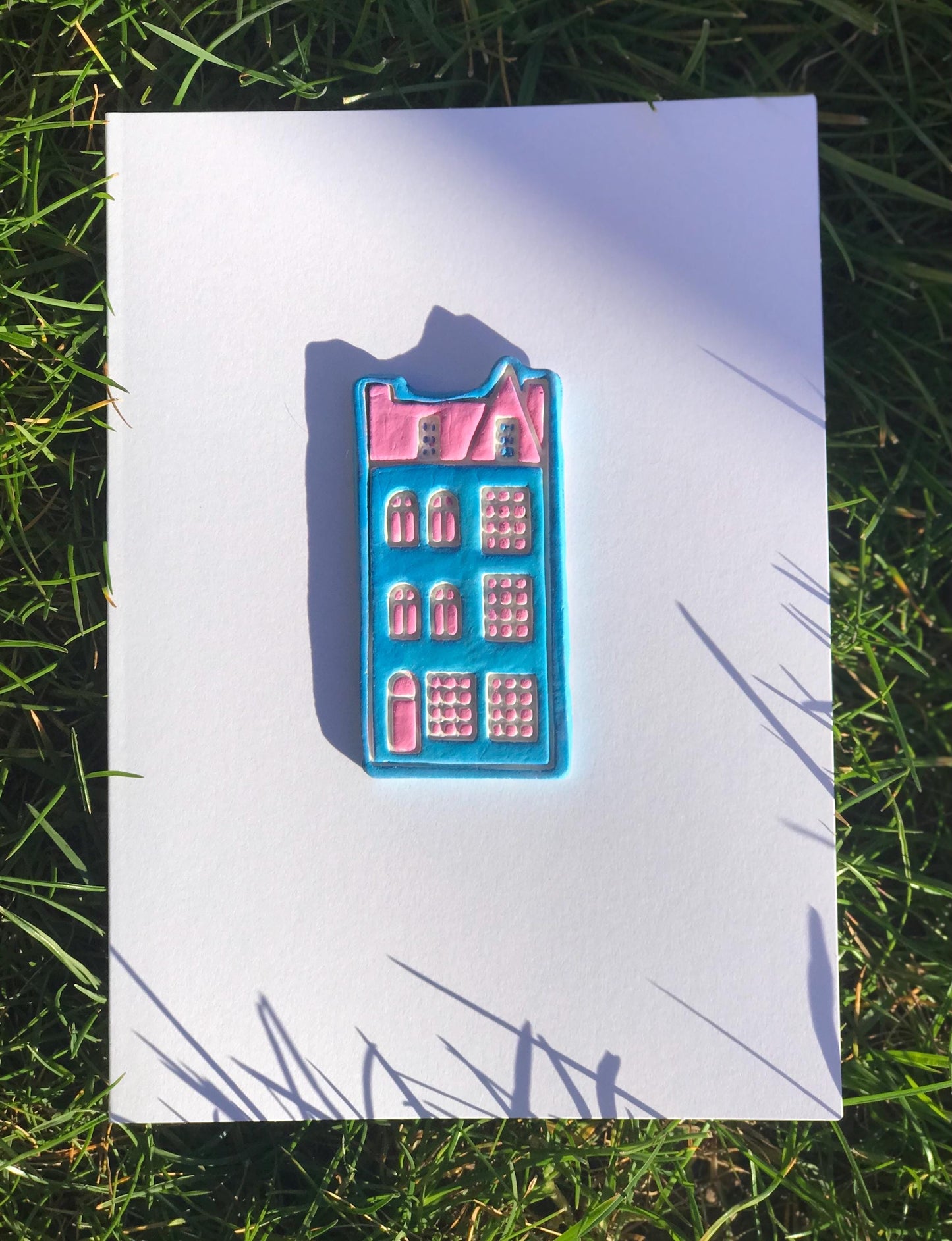 Handmade Townhouse Greetings Card