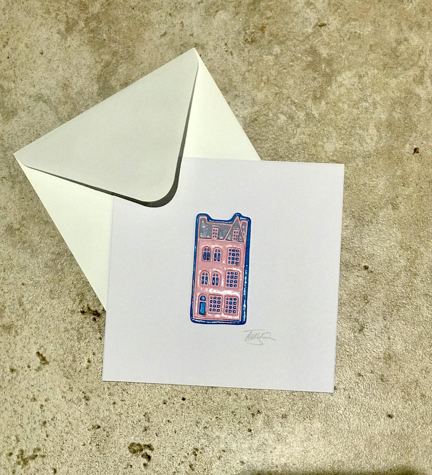 Handmade Townhouse Greetings Card